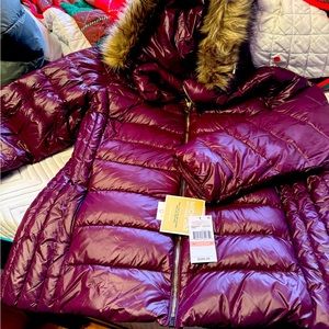 Michael kors size 2x down jacket eggplant